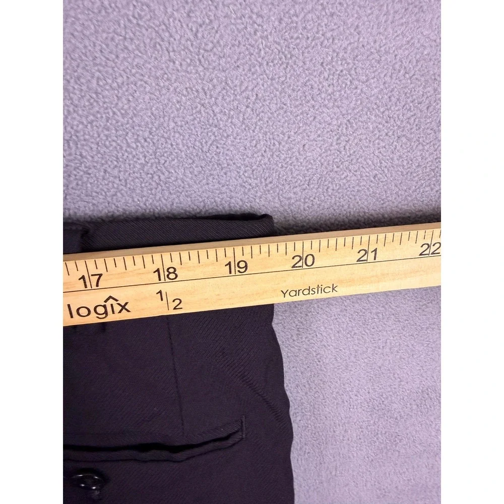 Canali Wool Dress Pants Mens 7 Black Trousers 39x30 Italy Luxury Business